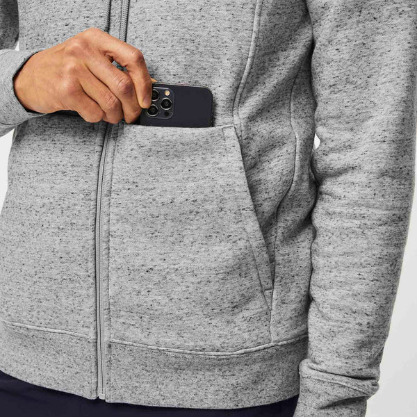 men's Heather Grey On-Shift™ Full Zip - Hoodie