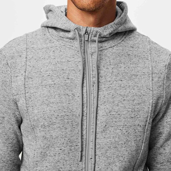 men's Heather Grey On-Shift™ Full Zip - Hoodie