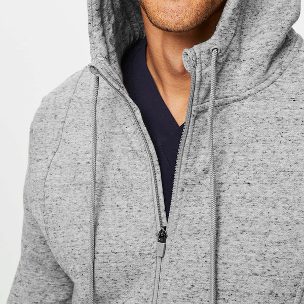 men's Heather Grey On-Shift™ Full Zip - Hoodie