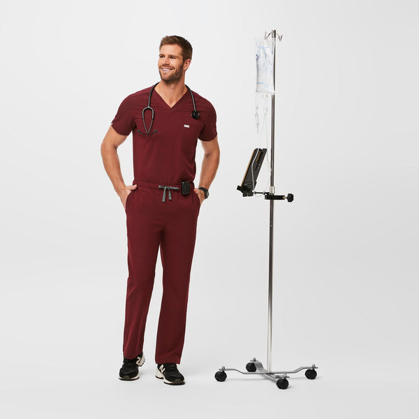 Men's Burgundy Pisco™ - Basic Scrub Pants