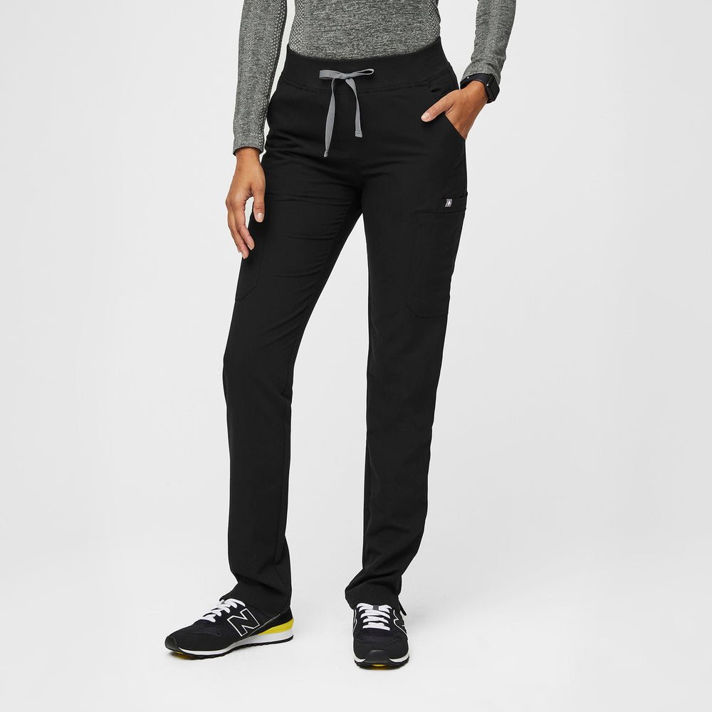 women's Black Yola™ - Petite Skinny Scrub Pants 2.0