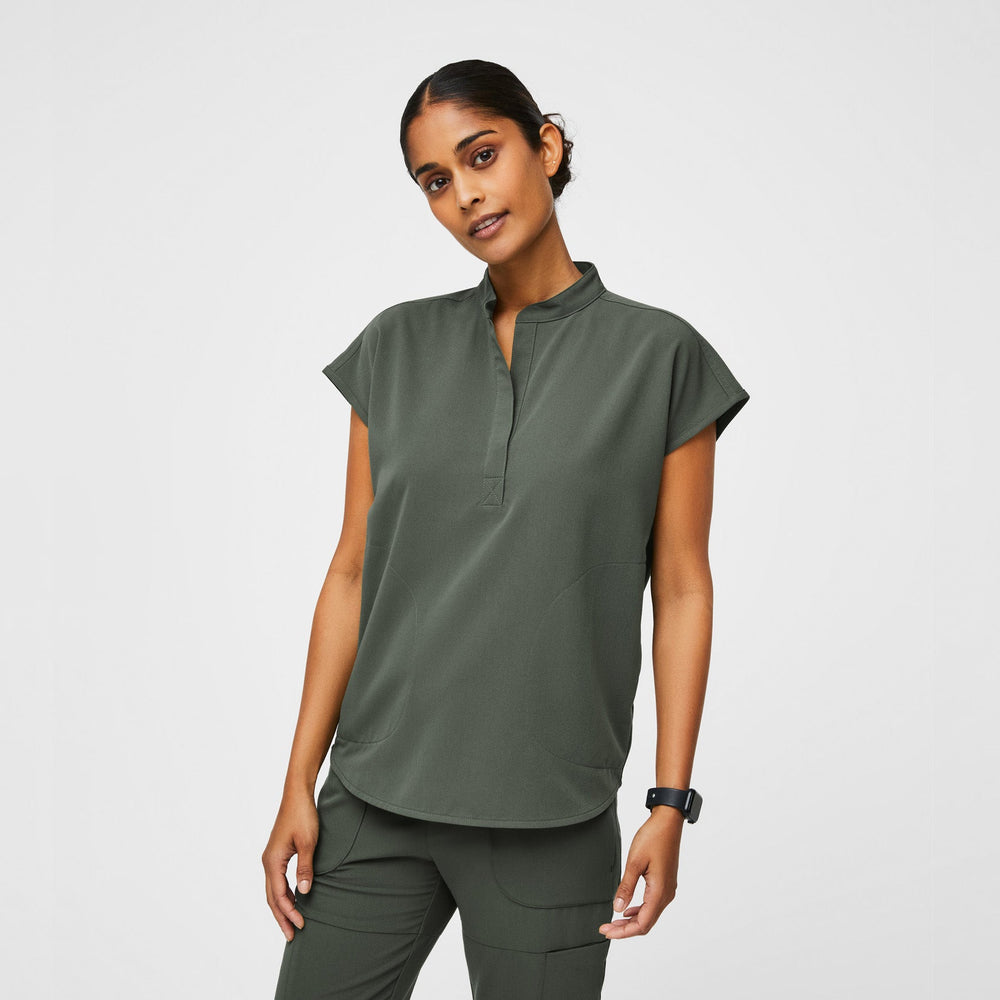 women's Moss Rafaela™ - Oversized  Scrub Top (3XL - 6XL)