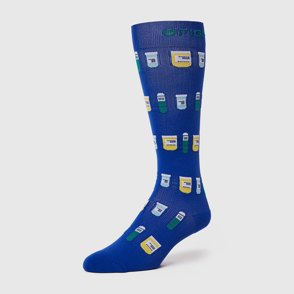 men's Winning Blue Bottle Service - Compression Socks