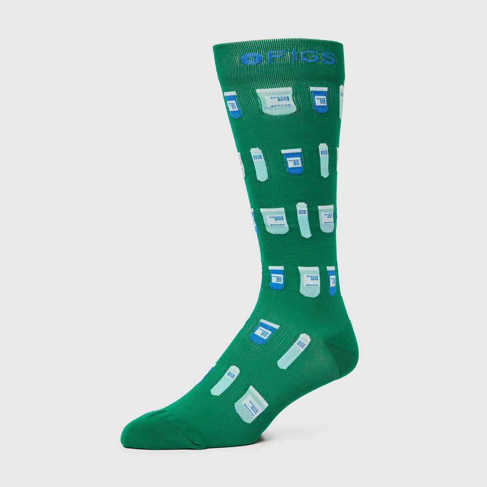 men's Hunter Green Bottle Service - Compression Socks