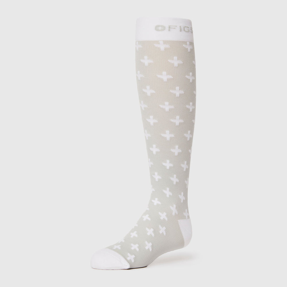 women's Grey Repeat Cross - Compression Socks