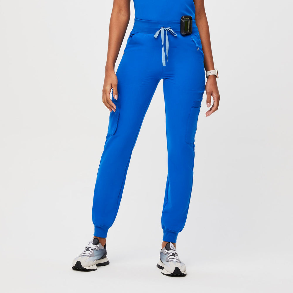women's Royal Blue 22-Pocket - Tall Jogger Scrub Pants