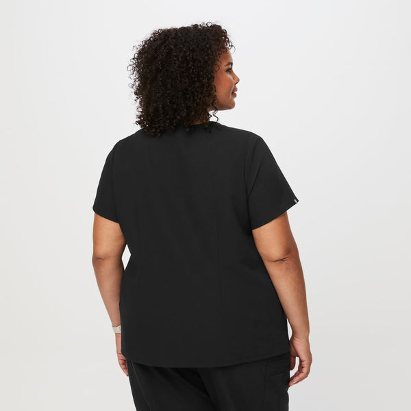 women's Black Casma™- Three-Pocket Scrub Top (3XL - 6XL)