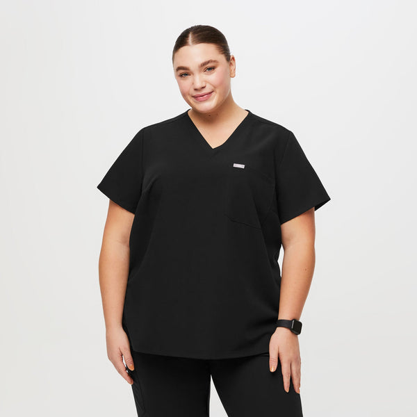 women's Black Catarina™- One-Pocket Scrub Top (3XL - 6XL)