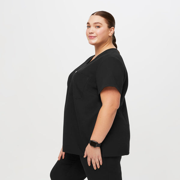 women's Black Catarina™- One-Pocket Scrub Top (3XL - 6XL)