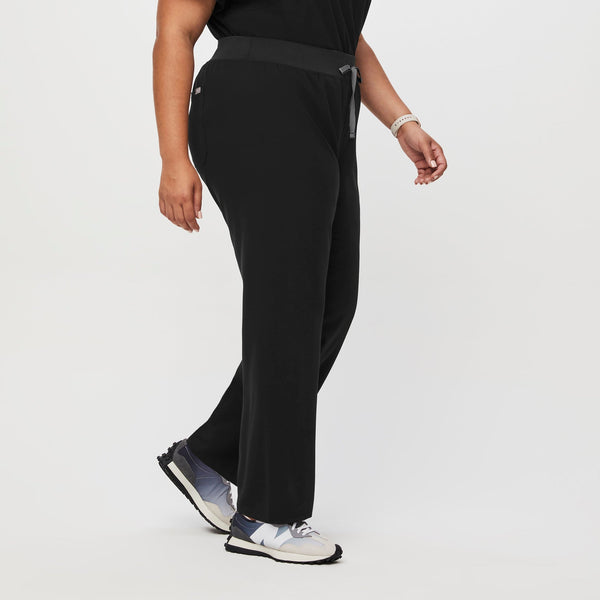 women's Black High Waisted Livingston™ - Basic Scrub Pants (3XL - 6XL)