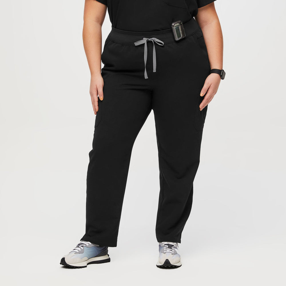 women's Black High Waisted Yola™ - Skinny Scrub Pants 2.0 (3XL - 6XL)
