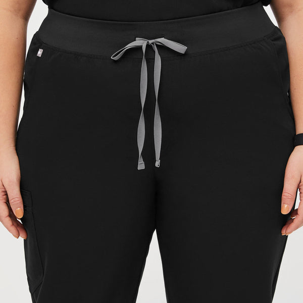 women's Black High Waisted Zamora™ - Jogger Scrub Pants (3XL - 6XL)