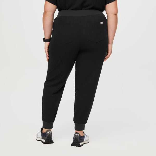 women's Black High Waisted Zamora™ - Jogger Scrub Pants (3XL - 6XL)