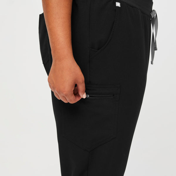 women's Black Zamora™- Petite Jogger Scrub Pants (3XL - 6XL)