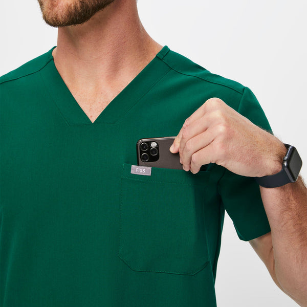 men's Hunter Green Chisec™ - Three-Pocket Scrub Top