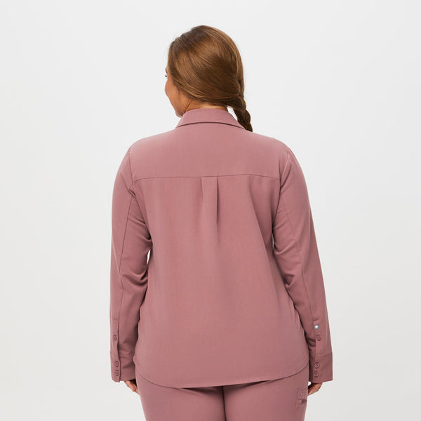 women's Mauve Nala - Longsleeve ScrubPolo™