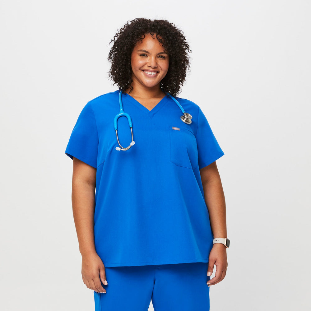 women's Royal Blue Catarina™- One-Pocket Scrub Top (3XL - 6XL)