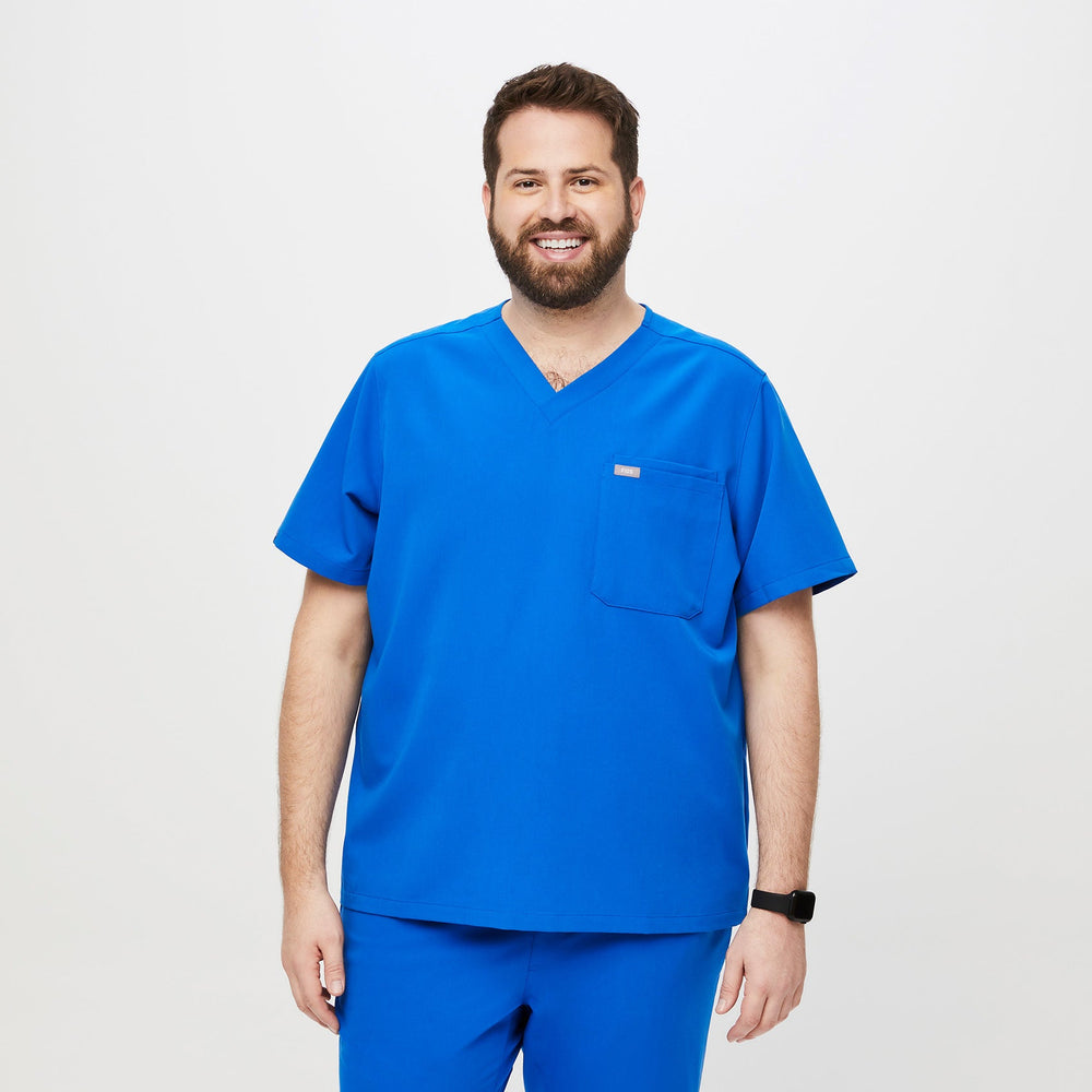 men's Royal Blue Leon™- Three-Pocket Scrub Top (3XL - 6XL)