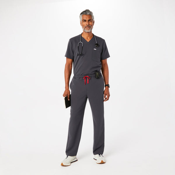 Men's Charcoal Pisco - Short Basic Scrub Pants