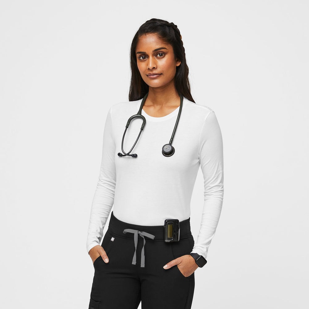 Women's White Supersoft - Longsleeve Underscrub