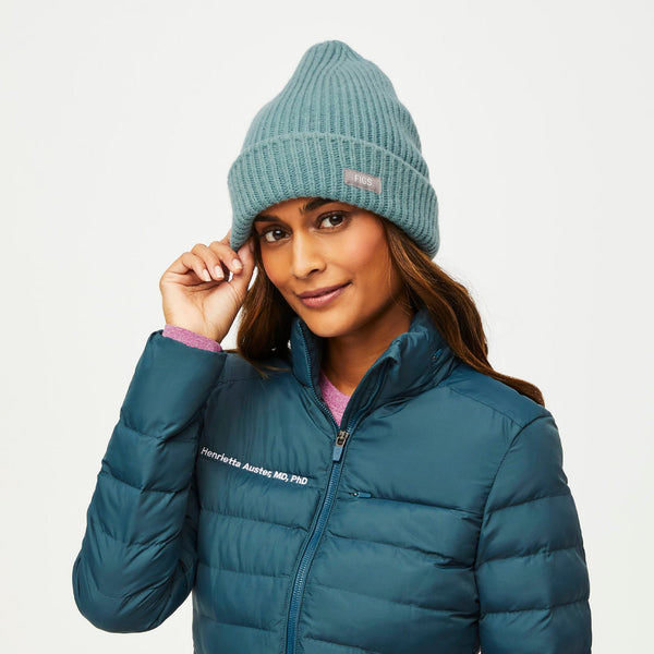 Light Caribbean Blue Oversized Beanie