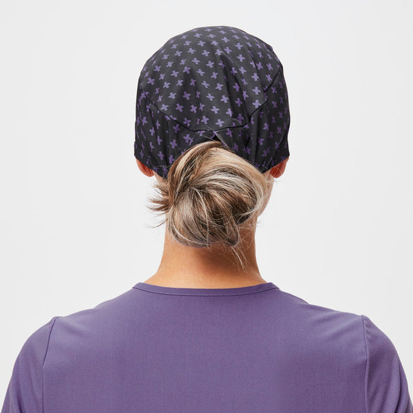 Black Repeat Cross Modern - Classic Scrub Cap