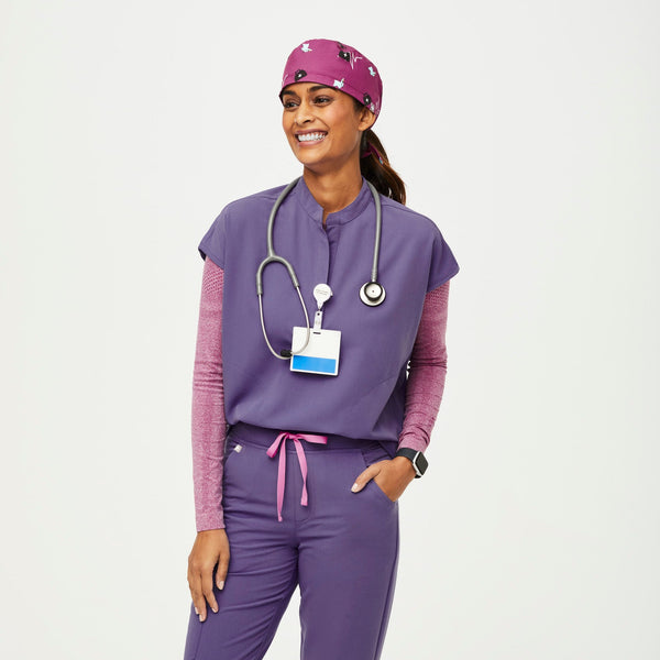 Bright Fuchsia Trauma Llama Modern - Classic Scrub Cap