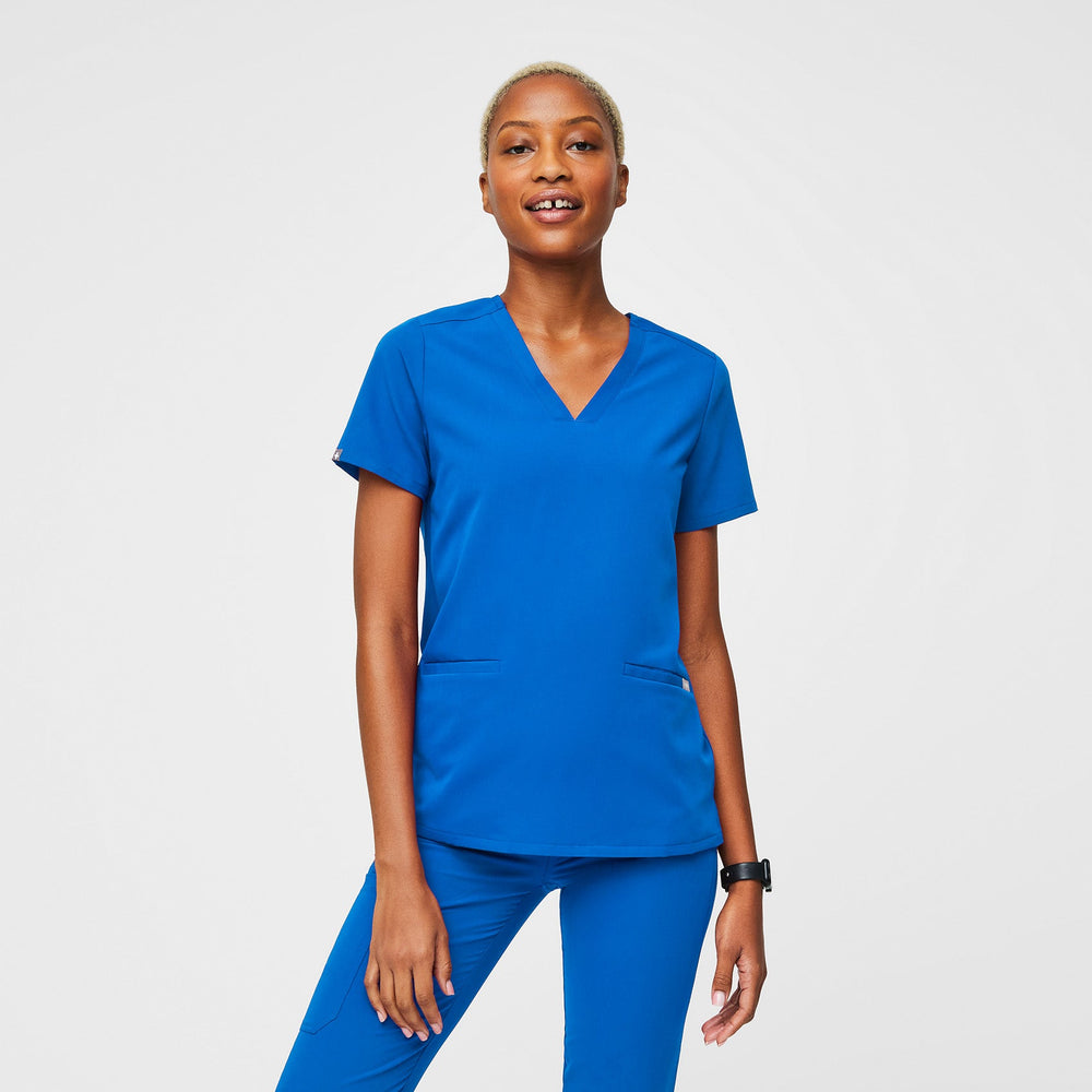 Women's Royal Blue Casma™ - Three-Pocket Scrub Top