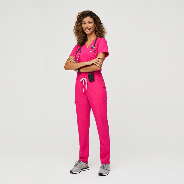 Women's Shocking Pink Yola™ High Waisted - Scrub Pants