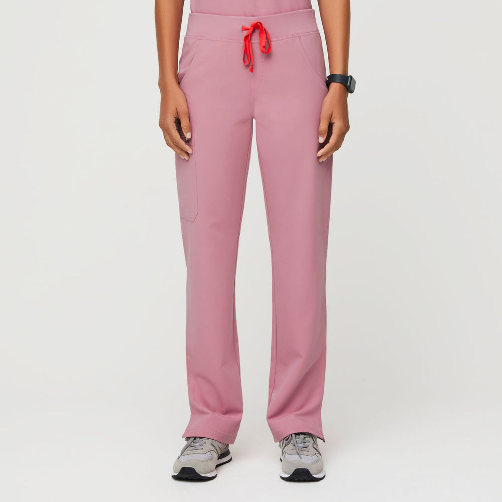 women's Chalk Pink Kade - Tall Cargo Scrub Pants