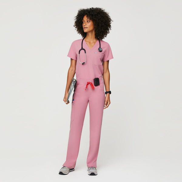 women's Chalk Pink Kade - Cargo Scrub Pants