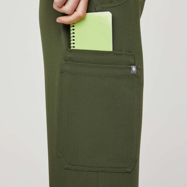 women's Dark Olive Kade - Cargo Scrub Pants