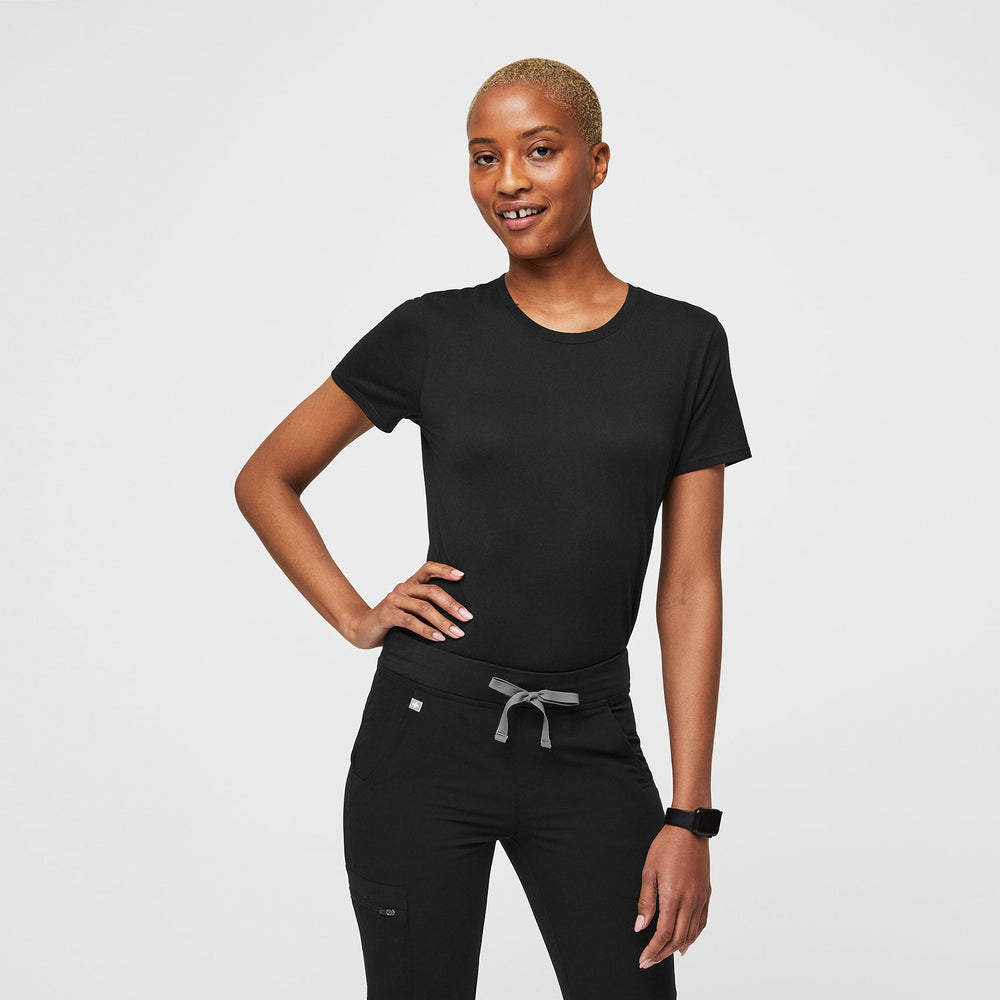 Women's Black Supersoft - Shortsleeve Underscrub