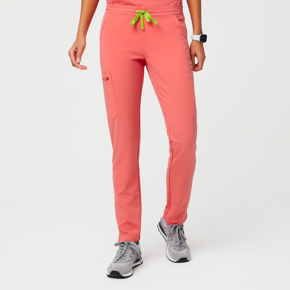 women's Hot Coral Yola™ - Skinny Scrub Pants