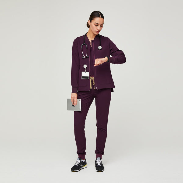 women's Deep Purple Bellery 2.0 - Scrub Jacket