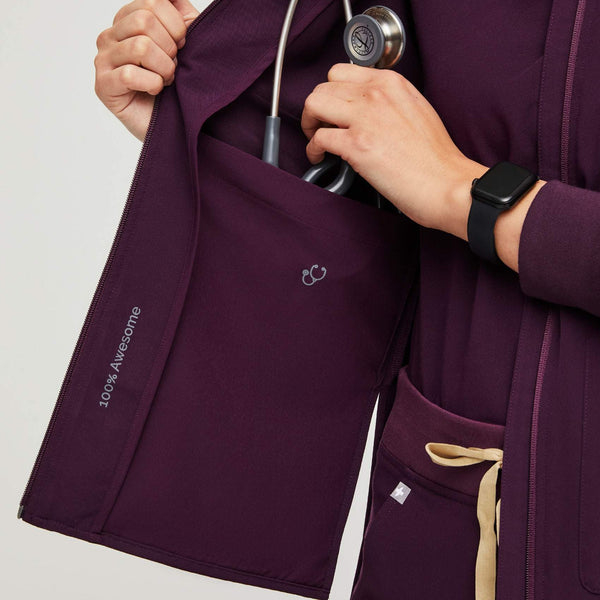 women's Deep Purple Bellery 2.0 - Scrub Jacket