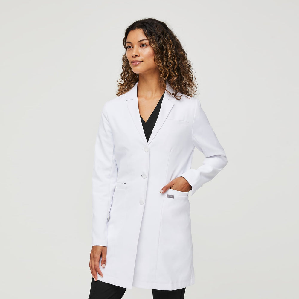 Women's White Bellevue - Slim Long Lab Coat