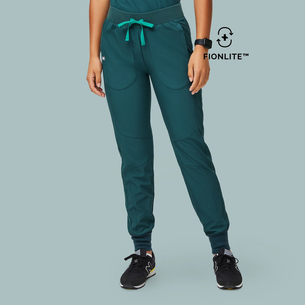 women's Caribbean Blue FIONLITE™ Callao - Petite Jogger Scrub Pants