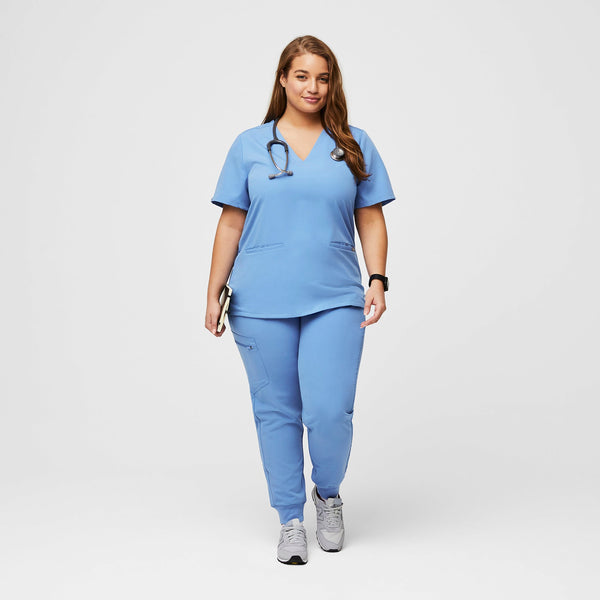 Women's Ceil Blue Casma™ - Three-Pocket Scrub Top