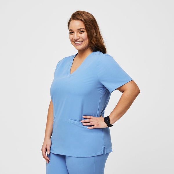 Women's Ceil Blue Casma™ - Three-Pocket Scrub Top