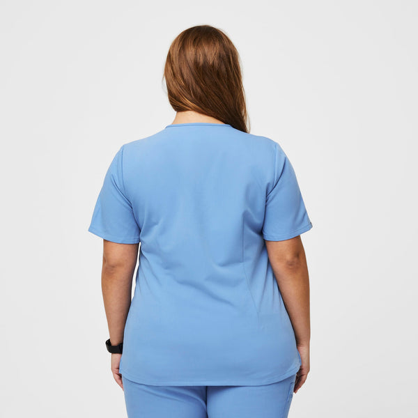 Women's Ceil Blue Casma™ - Three-Pocket Scrub Top