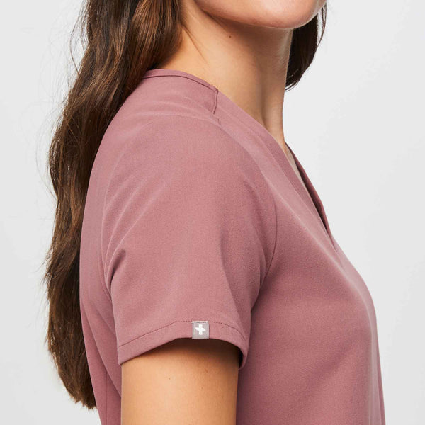 women's Mauve Casma™ - Three-Pocket Scrub Top