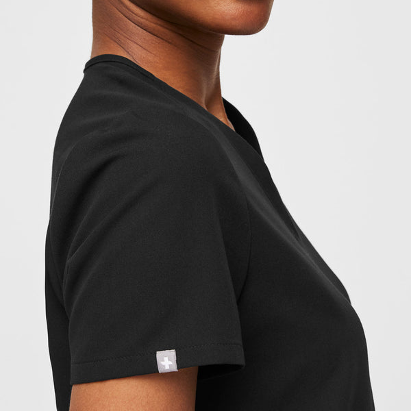 Women's Black Casma™ - Three-Pocket Scrub Top