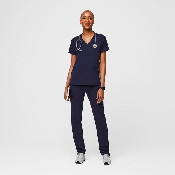 Women's Navy Casma™ - Three-Pocket Scrub Top