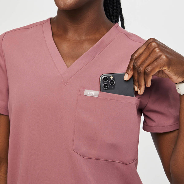 women's Mauve Catarina™- One-Pocket Scrub Top (3XL - 6XL)