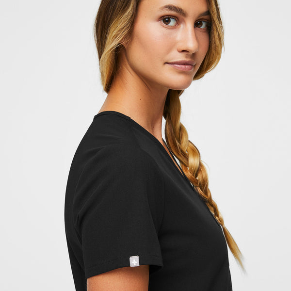 Women's Black Catarina™ - One-Pocket Scrub Top