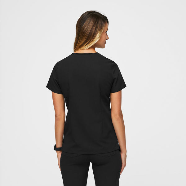 Women's Black Catarina™ - One-Pocket Scrub Top