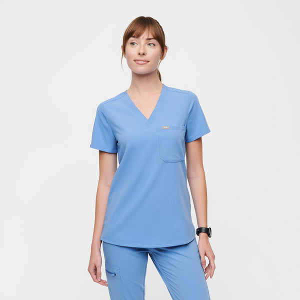 Women's Ceil Blue Catarina™ - One-Pocket Scrub Top