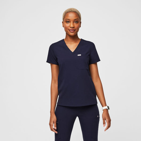 Women's Navy Catarina™ - One-Pocket Scrub Top