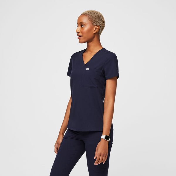 Women's Navy Catarina™ - One-Pocket Scrub Top